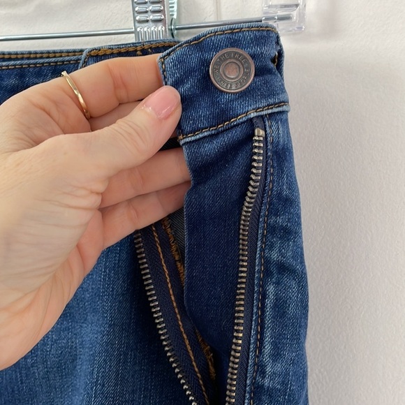 Free People High Rise Skinny Cropped Jeans Women's Size 29 Side Zip Stretch Soft - Picture 11 of 13